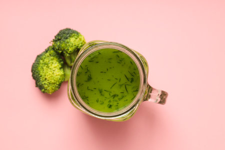 Green detox smoothie, concept of healthy nutrition and healthy lifestyleの写真素材