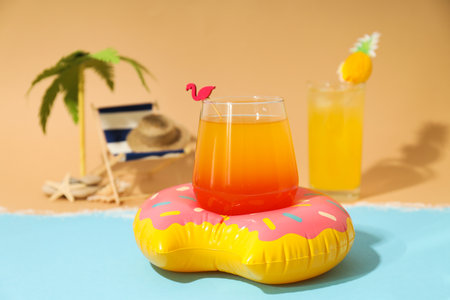 Drinks, fresh summer drink for refreshing, summer vibes conceptの写真素材