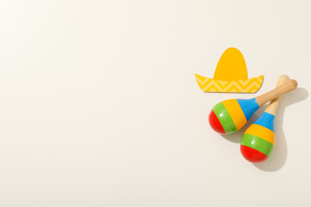 Composition for Cinco de Mayo concept, space for text