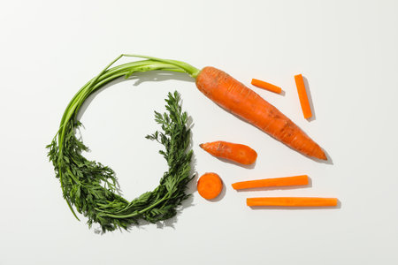 Fresh carrot, food for diet and healthy eatingの写真素材