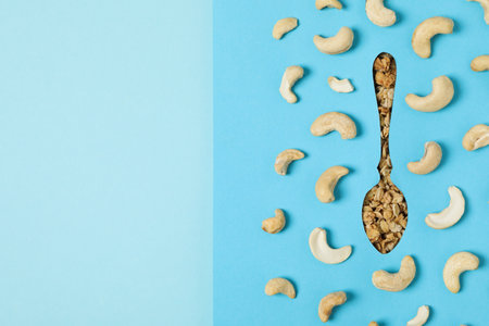 Photo of uncooked food for breakfast - muesliの写真素材