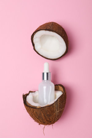 Concept of body and skin care accessories - coconut cosmeticの写真素材