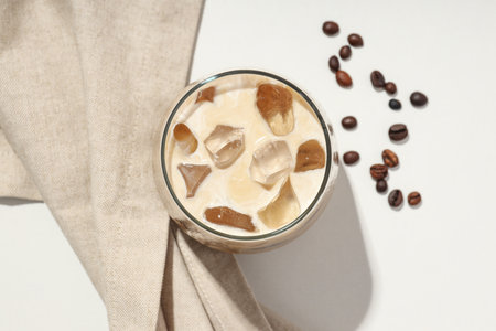 Cold drink for refreshing - ice coffee. fresh summer drinkの写真素材