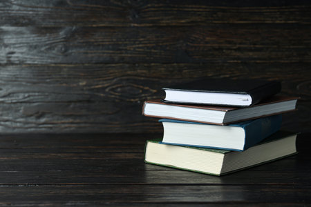 Reading, various literature concept - books, space for textの写真素材
