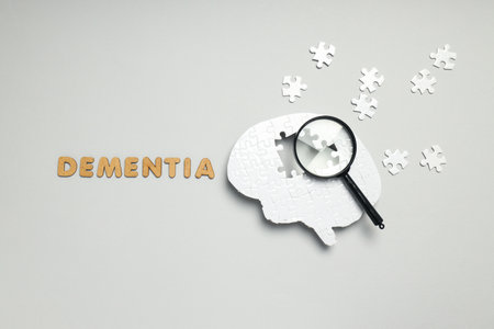 Dementia and parkinson's disease, ADHD, composition for head disease themeの写真素材