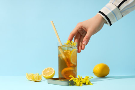 Ice tea - drink for refreshing in hot summer weatherの写真素材