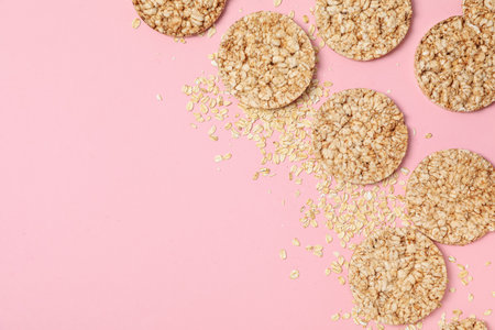Healthy food, food for diet and weight loss - crispbreadsの写真素材