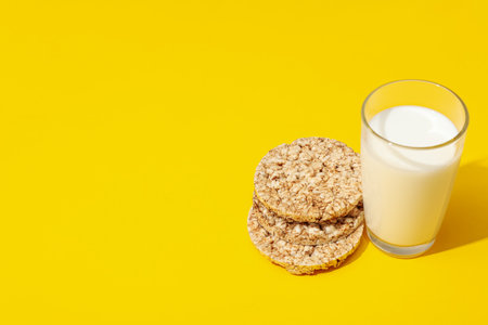 Healthy food, food for diet and weight loss - crispbreadsの写真素材