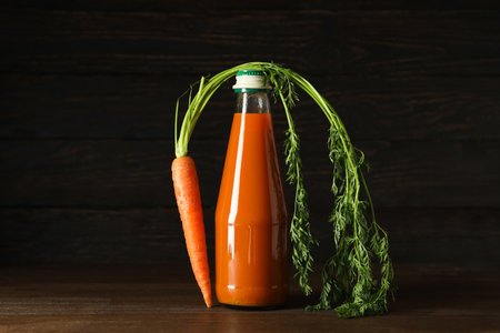 Concept of healthy nutrition and diet with Carrot juiceの写真素材