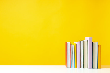 Reading, various literature concept - books, space for textの写真素材