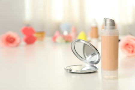 Concept of cosmetic and make up - foundationの写真素材