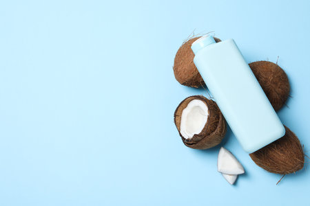 Concept of body and skin care accessories - coconut cosmeticの写真素材