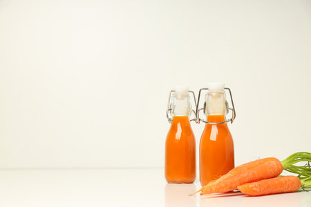 Concept of healthy nutrition and diet with Carrot juiceの写真素材