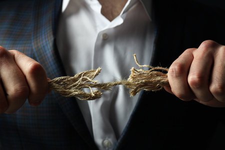 Risk protection and eliminating the risk, business and life conceptの写真素材