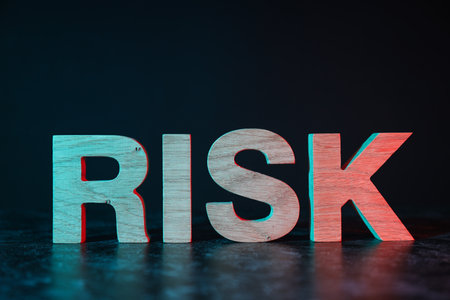 Risk protection and eliminating the risk, space for textの写真素材