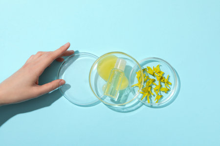 Concept of face and skin care supplies - Honey cosmetic
