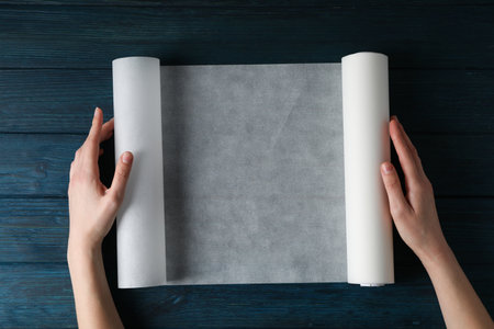 Concept of accessories for cooking and baking - baking paper