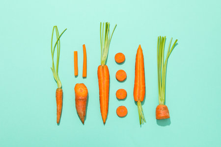 Fresh carrot, food for diet and healthy eatingの写真素材