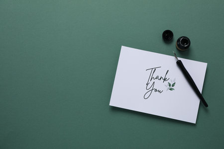 Words of gratitude, gratitude concept, text Thank youの写真素材