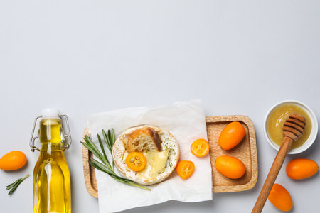 Concept of delicious French food - Camembert cheeseの写真素材