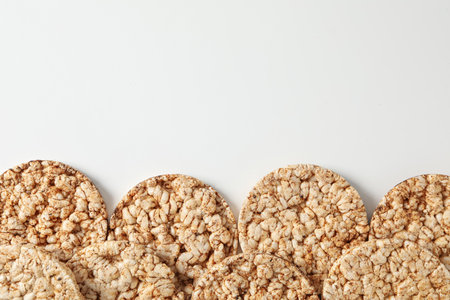 Concept of diet and healthy nutrition with crispbreadの写真素材