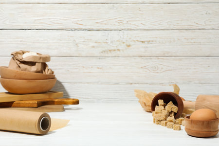 Concept of accessories for cooking and baking - baking paper