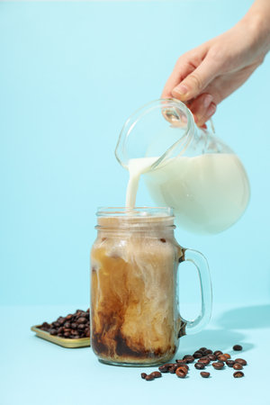 Cold drink for refreshing - ice coffee. fresh summer drinkの写真素材