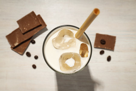 Cold drink for refreshing - ice coffee. fresh summer drink