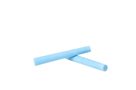 Color chalk isolated on white background, PNGの写真素材