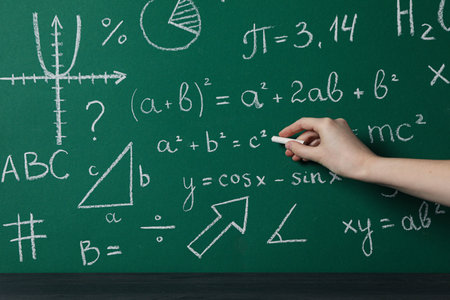 Concept of school and education with blackboard