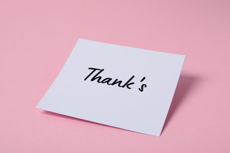 Words of gratitude, gratitude concept, word Thanksの写真素材