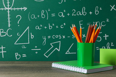 Concept of school and education with blackboard