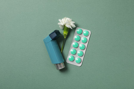 World Asthma Day, concept of allergy care - Asthmaの写真素材