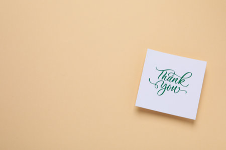 Words of gratitude, gratitude concept, text Thank youの写真素材