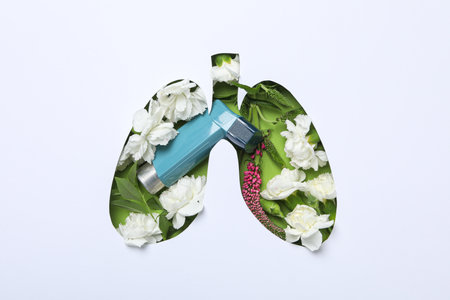 World Asthma Day, concept of allergy care - Asthmaの写真素材