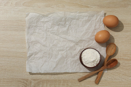 Concept of accessories for cooking and baking - baking paperの写真素材