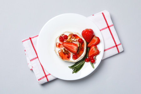 Concept of delicious French food - Camembert cheeseの写真素材
