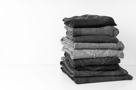 Concept of modern casual clothes - jeans, jeans trousersの写真素材