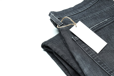 Concept of modern casual clothes - jeans, space for textの写真素材