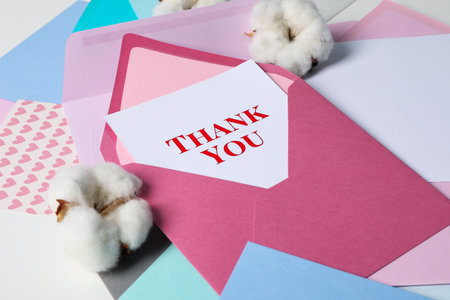 Words of gratitude, gratitude concept, text Thank you