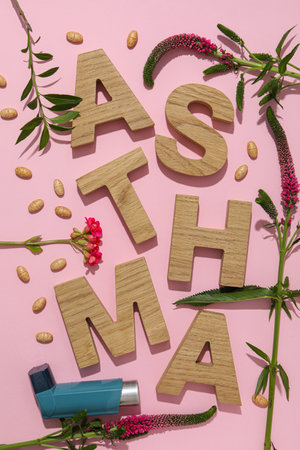 World Asthma Day, concept of allergy care - Asthmaの写真素材