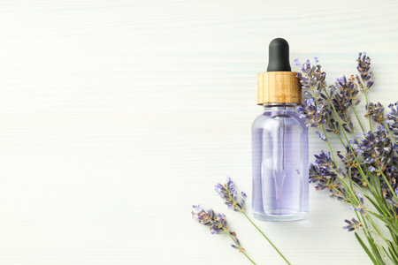 Concept of skin and face care, lavender cosmeticの写真素材