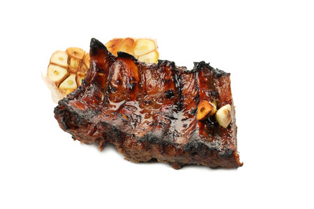 PNG, Tasty BBQ meat isolated on white backgroundの写真素材