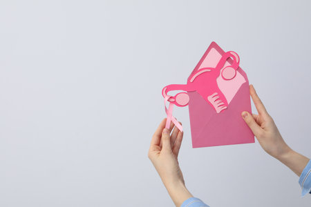 World Cancer day, concept of female cancerの写真素材