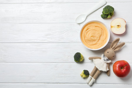 concept of baby food and baby nutritionの写真素材