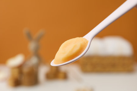 concept of baby food and baby nutritionの写真素材