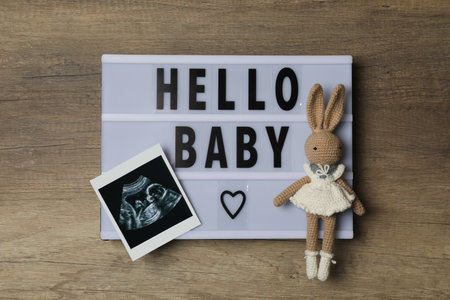 Coming soon baby concept with letter boardの写真素材