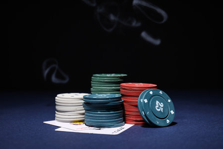 Concept of gambling, Poker gambling game, accessories for poker