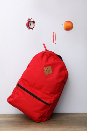 Concept of school and education and different accessories for schoolの写真素材