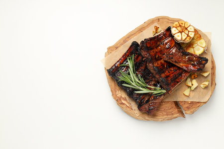 Tasty fried food - barbecue ribs, tasty fried meatの写真素材